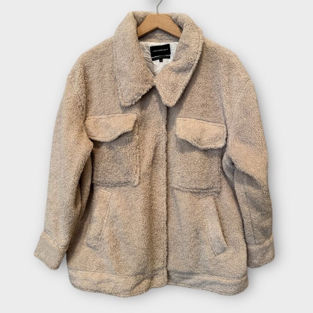 NEW Something Navy Faux Shearling Teddy Jacket Size XL - Picture 5 of 11